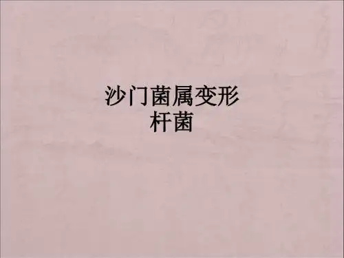 沙门菌属变形杆菌_ppt课件