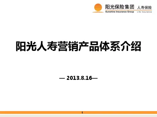 阳光人寿产品体系介绍