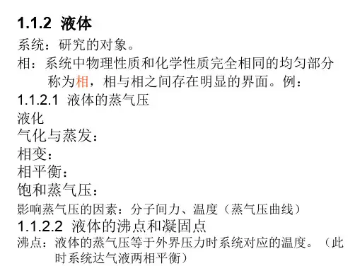 溶液的蒸气压