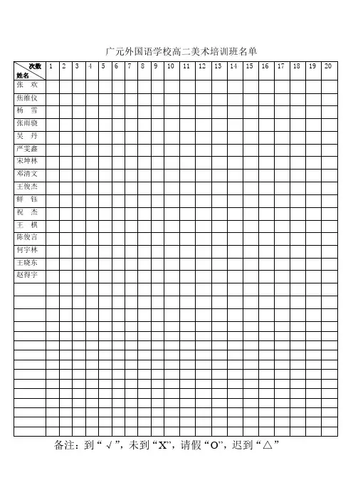 点名册
