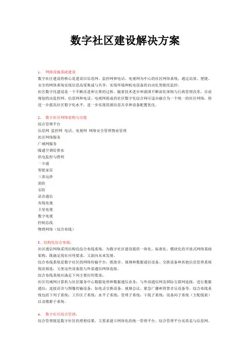 数字社区建设解决方案