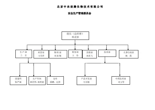 安全生产委员会组织架构图