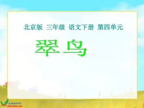 北京版语文三年级下册《翠鸟》课件