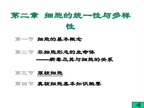 第二章++细胞的多样性和统一性ppt课件-完整版