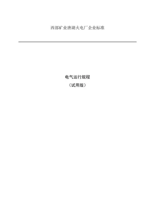 电气运行规程 2