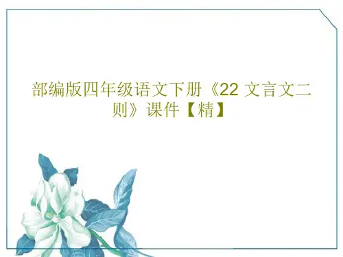 部编版四年级语文下册《22 文言文二则》课件【精】共56页