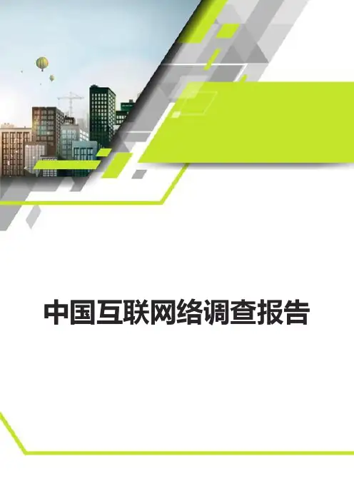中国互联网络调查报告