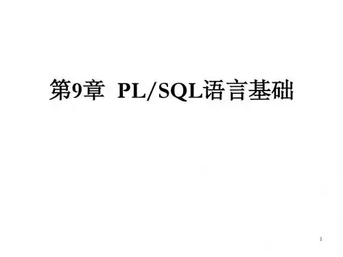 第9章PLSQL语言基础
