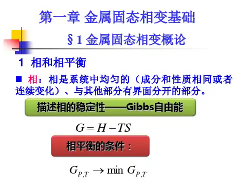 15第一章金属固态相变基础全解