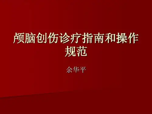 颅脑创伤诊疗指南73页PPT