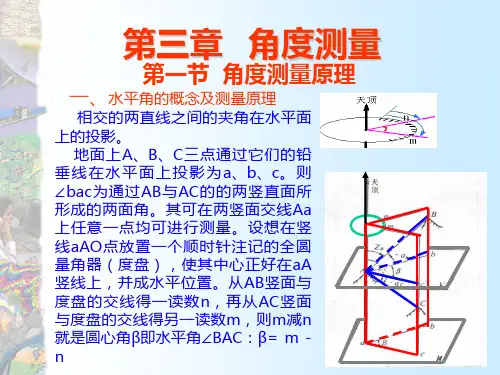角度测量之一角度测量原理光学经纬仪水平角测量精品PPT课件