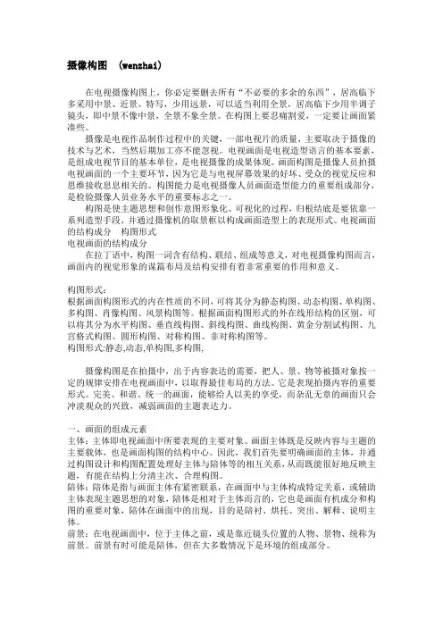 摄像构图 (wenzhai)