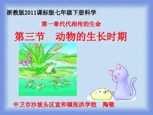 科学浙教版七年级下册《第3节动物的生长时期》课件公开课