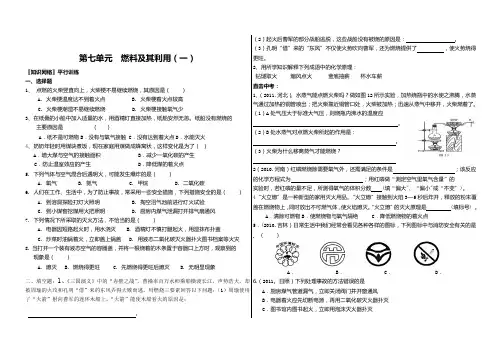 燃料及其利用专题复习