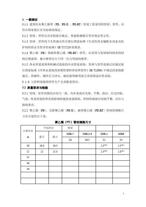 PE管道施工