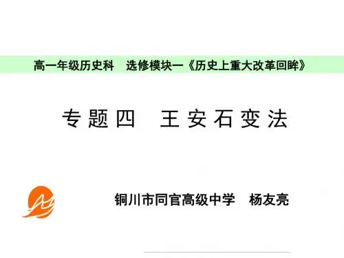 高二历史王安石变法2