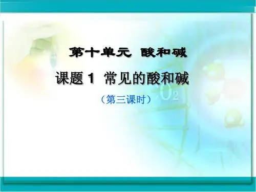 课题1 常见的酸和碱2