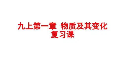 第一章—浙教版九年级科学上册期末复习课件