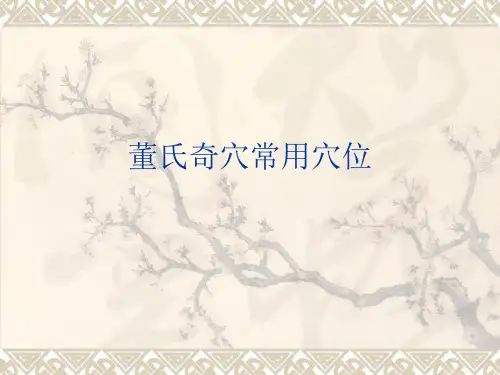 董氏奇穴常见穴位