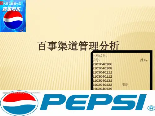 百事渠道管理分析