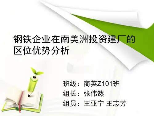 钢铁企业在南美洲投资建厂的 区位优势分析