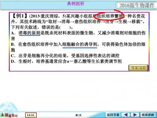 2016届高考生物(全国通用)总复习配套课件:基础考点强化类:5-02 细胞工程