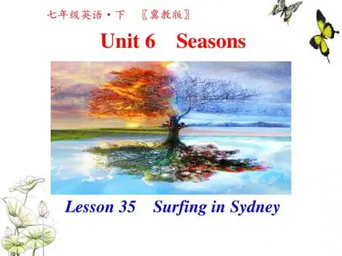 冀教版七年级下册英语教学课件_第六单元_Unit 6 Seasons第五课时