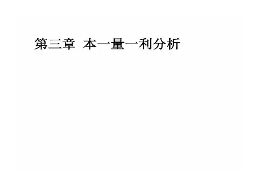 计算盈亏临界点共89页