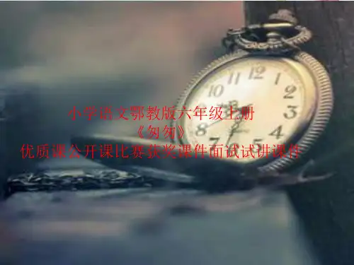 小学语文鄂教版六年级上册《匆匆》优质课公开课比赛获奖课件面试试讲课件