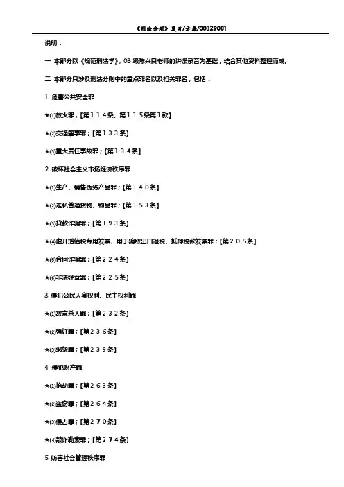 刑法分则笔记(陈兴良)