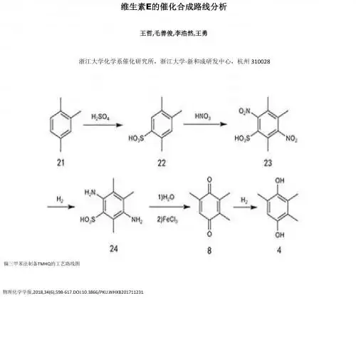 维生素E的催化合成路线分析