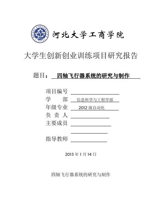 大学生创新创业训练项目研究报告