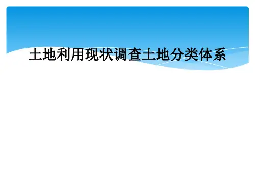 土地利用现状调查土地分类体系