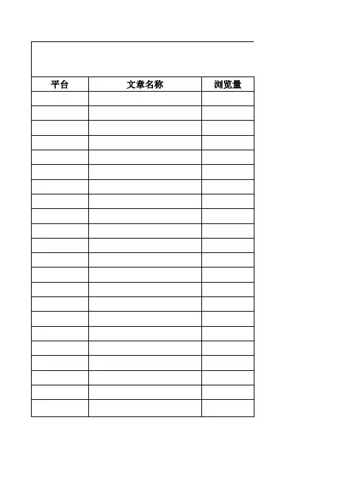 流量统计表
