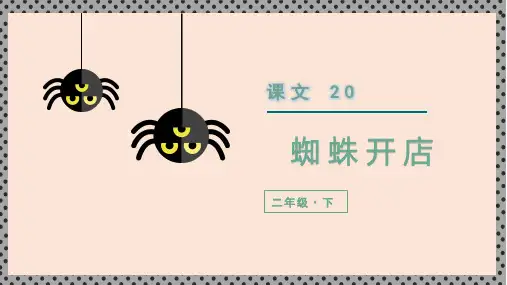 (新)部编版二年级语文下册第20课《蜘蛛开店》优质课件