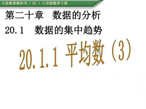 20.1.1平均数3