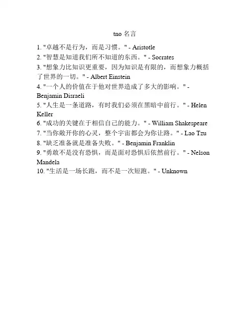 tno 名言