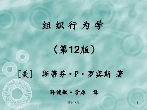 斯蒂芬·P·罗宾斯 组织行为学(完整版)