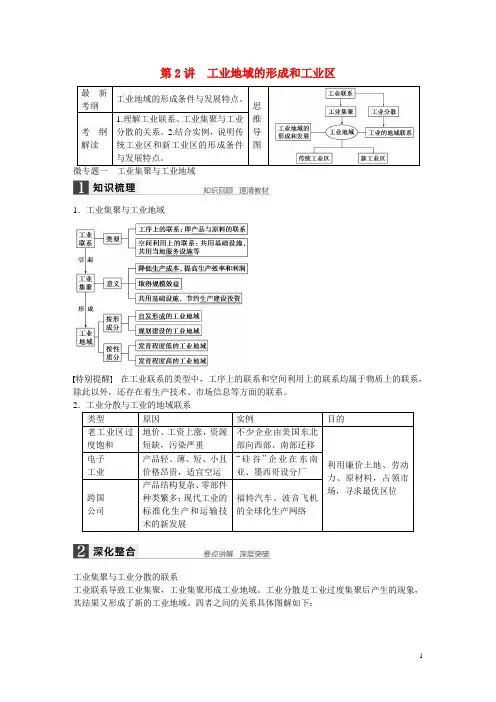 2016高考地理大一轮复习第四章工业地域的形成与发展第2讲新人教版必修2