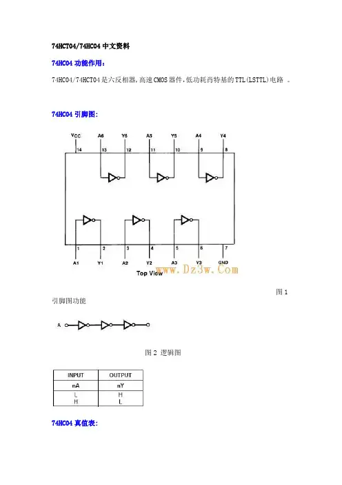 74HCT0474HC04中文资料