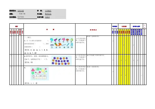 小学数学一年级下册数学好玩《分扣子》应用作业