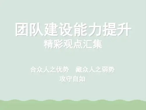 团队建设能力提升培训PPT(共61页)