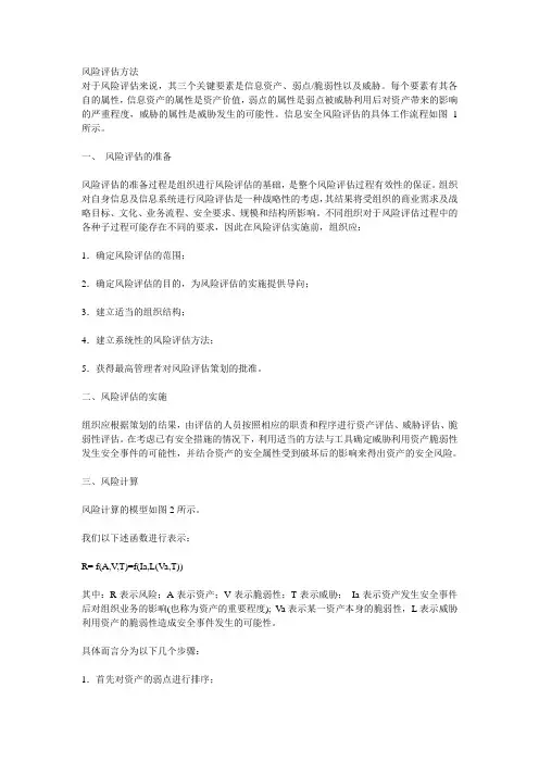 风险评估方法