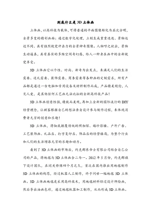 到底什么是3D立体画