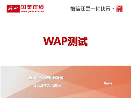 WAP测试培训