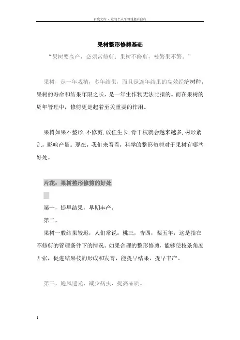 果树整形修剪基础