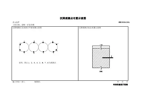 沉降观测点布置示意图 2