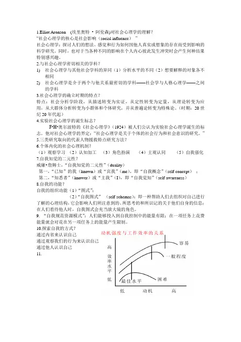 社会心理学知识点
