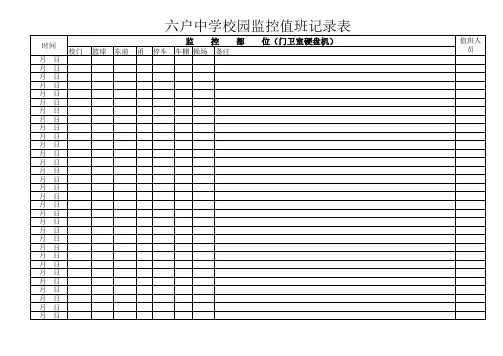 监控巡查记录