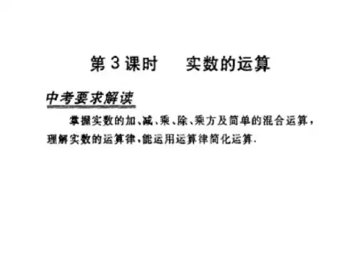 中考数学复习实数的运算[人教版]